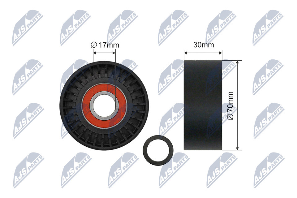 Tensioner Pulley, V-ribbed belt  Art. RNKPS003