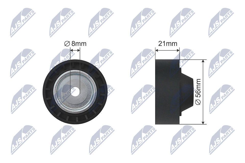 Deflection/Guide Pulley, V-ribbed belt  Art. RNKRE009