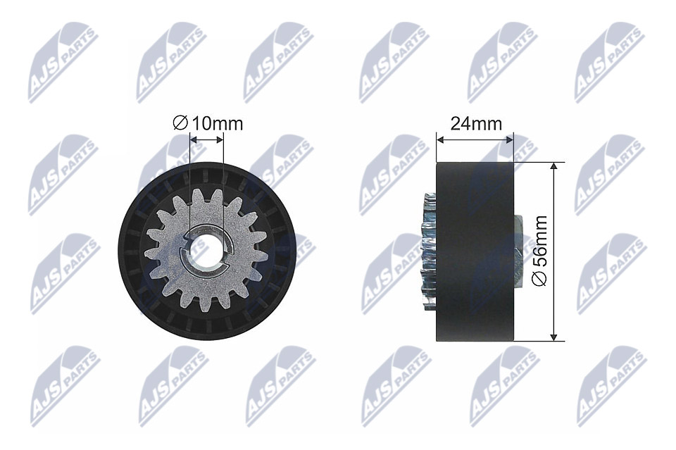 Tensioner Pulley, V-ribbed belt  Art. RNKRE010