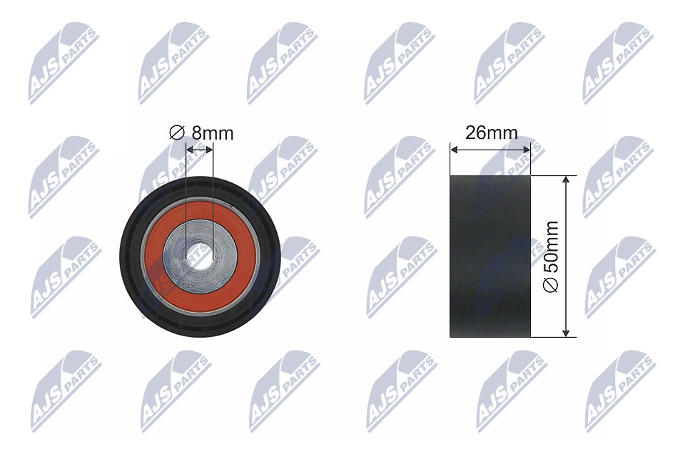 Deflection/Guide Pulley, V-ribbed belt  Art. RNKRE015