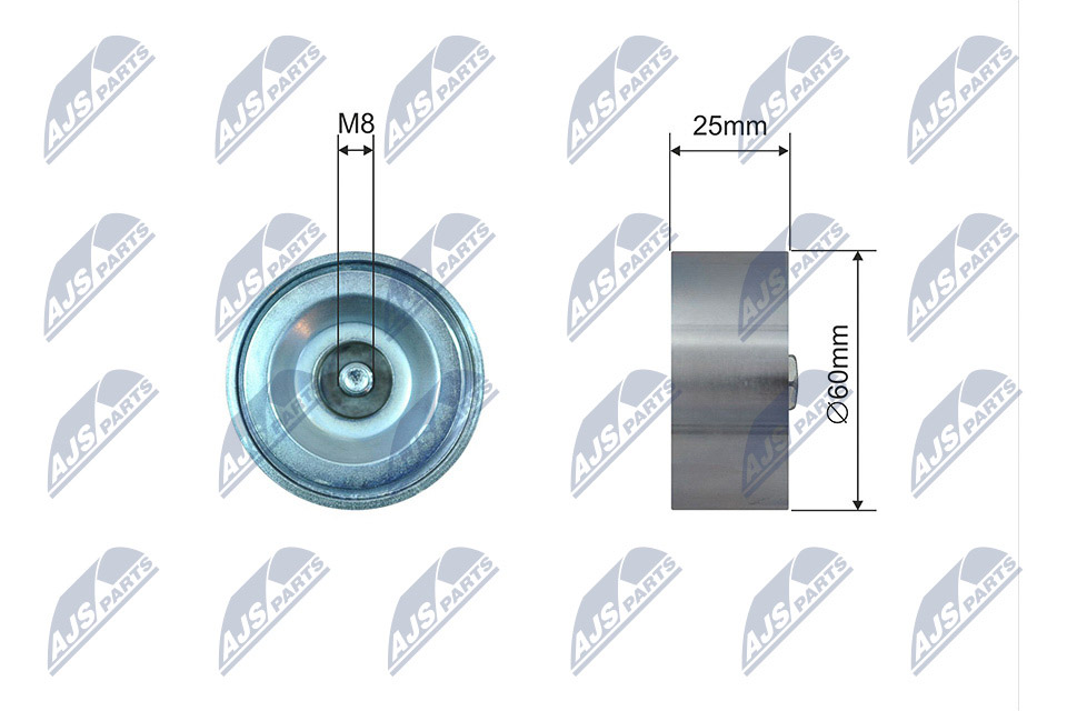 Tensioner Pulley, V-ribbed belt  Art. RNKRE026