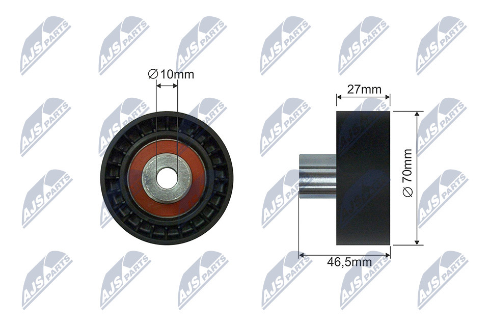 Tensioner Pulley, V-ribbed belt  Art. RNKRE038