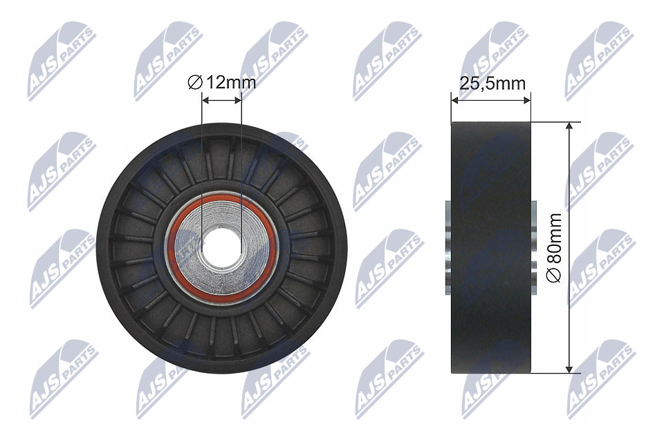 Deflection/Guide Pulley, V-ribbed belt  Art. RNKSA001