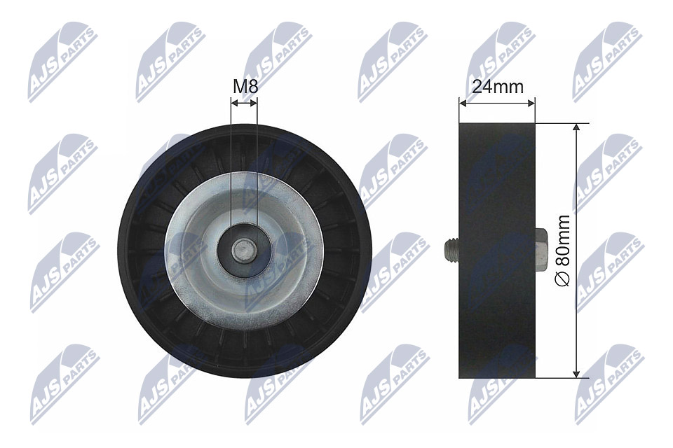 Deflection/Guide Pulley, V-ribbed belt  Art. RNKSA003