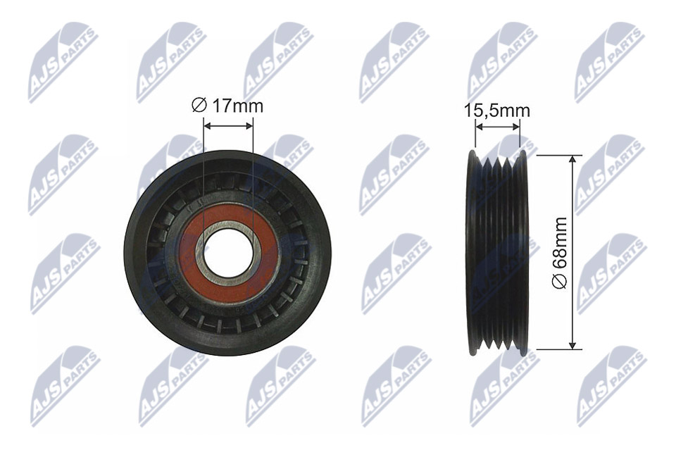 Deflection/Guide Pulley, V-ribbed belt  Art. RNKSB000