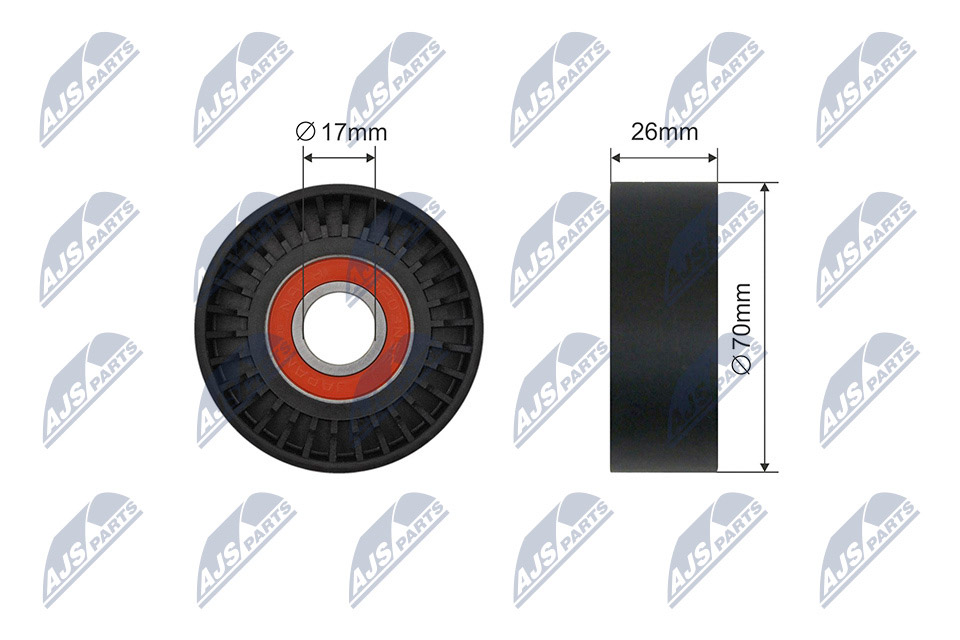 Tensioner Pulley, V-ribbed belt  Art. RNKSU016