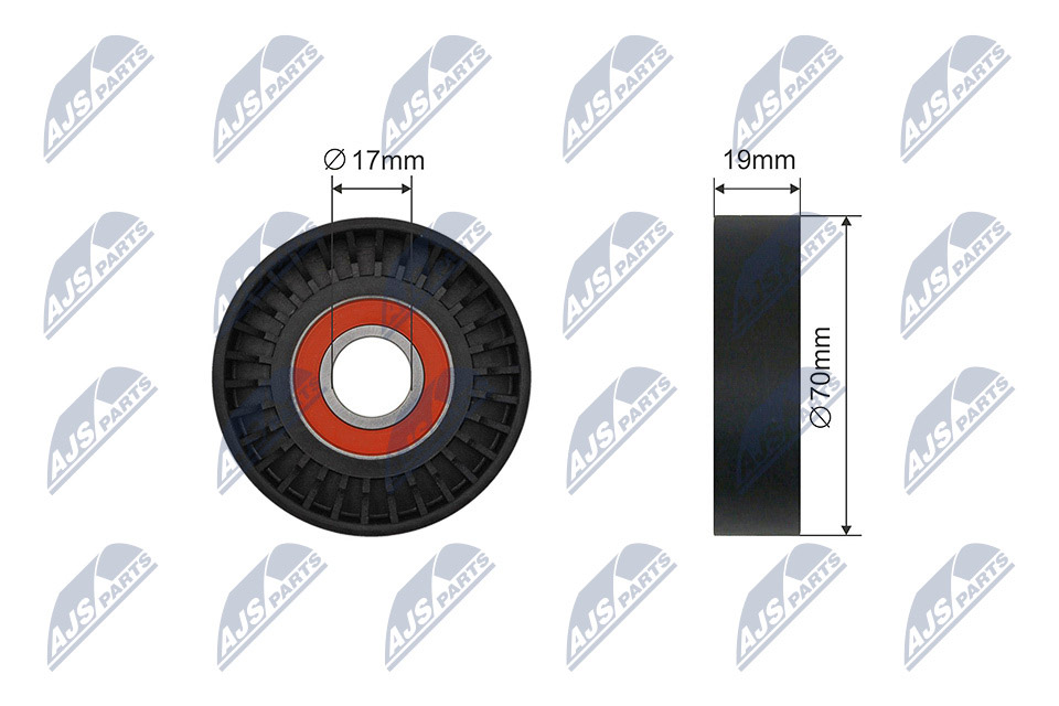 Tensioner Pulley, V-ribbed belt  Art. RNKTY036