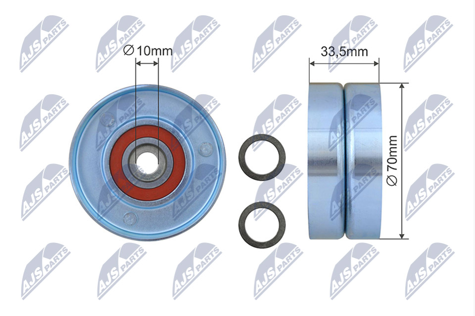 Tensioner Pulley, V-ribbed belt  Art. RNKTY039