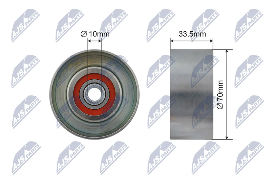 Tensioner Pulley, V-ribbed belt  Art. RNKTY043