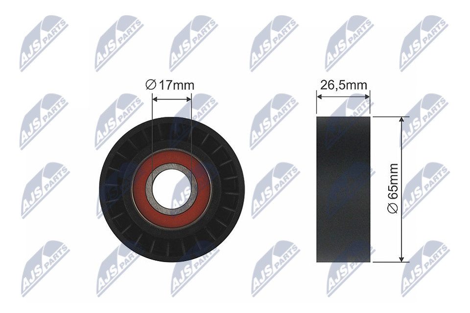 Tensioner Pulley, V-ribbed belt  Art. RNKVV011