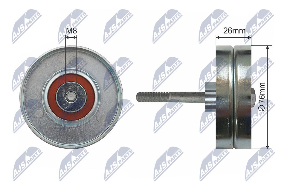 Tensioner Pulley, V-ribbed belt  Art. RNKVV012