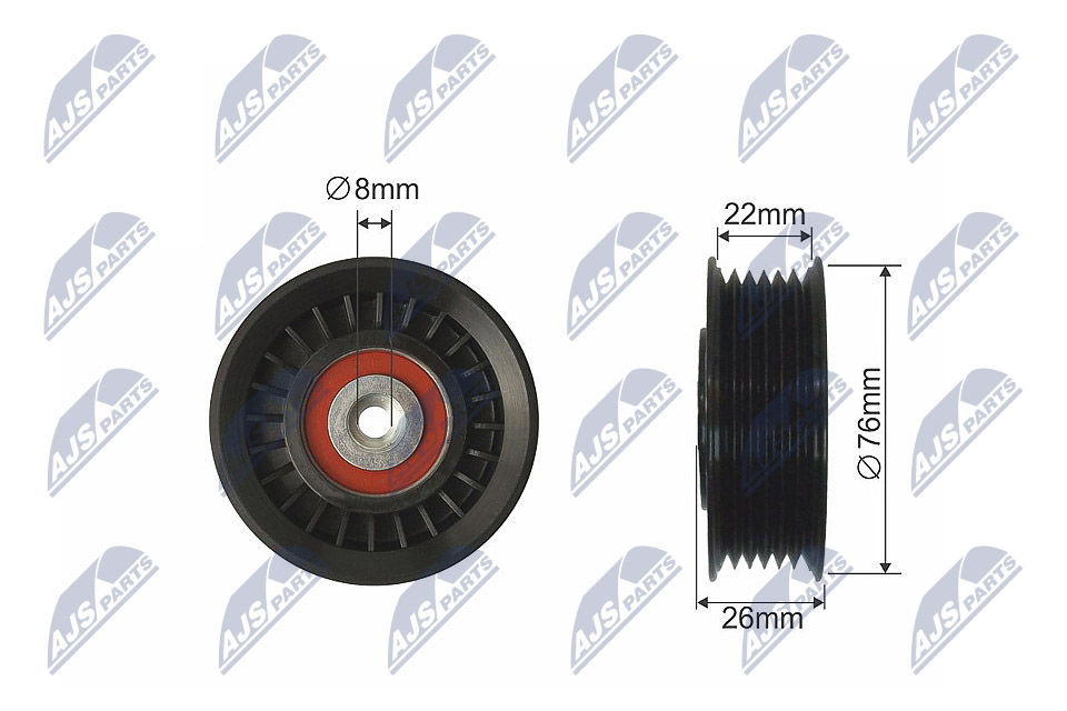 Tensioner Pulley, V-ribbed belt  Art. RNKVW029