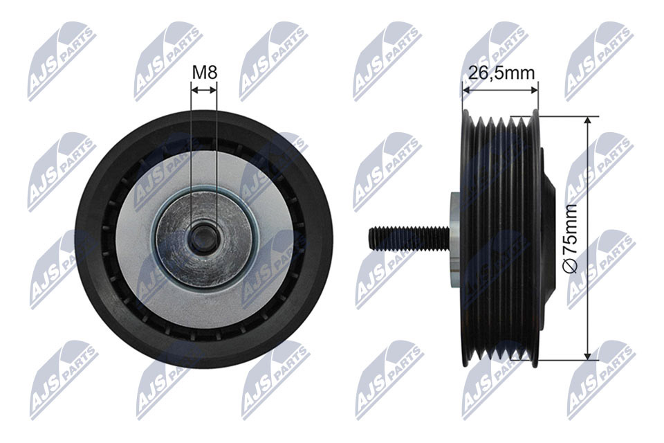 Tensioner Pulley, V-ribbed belt  Art. RNKVW042