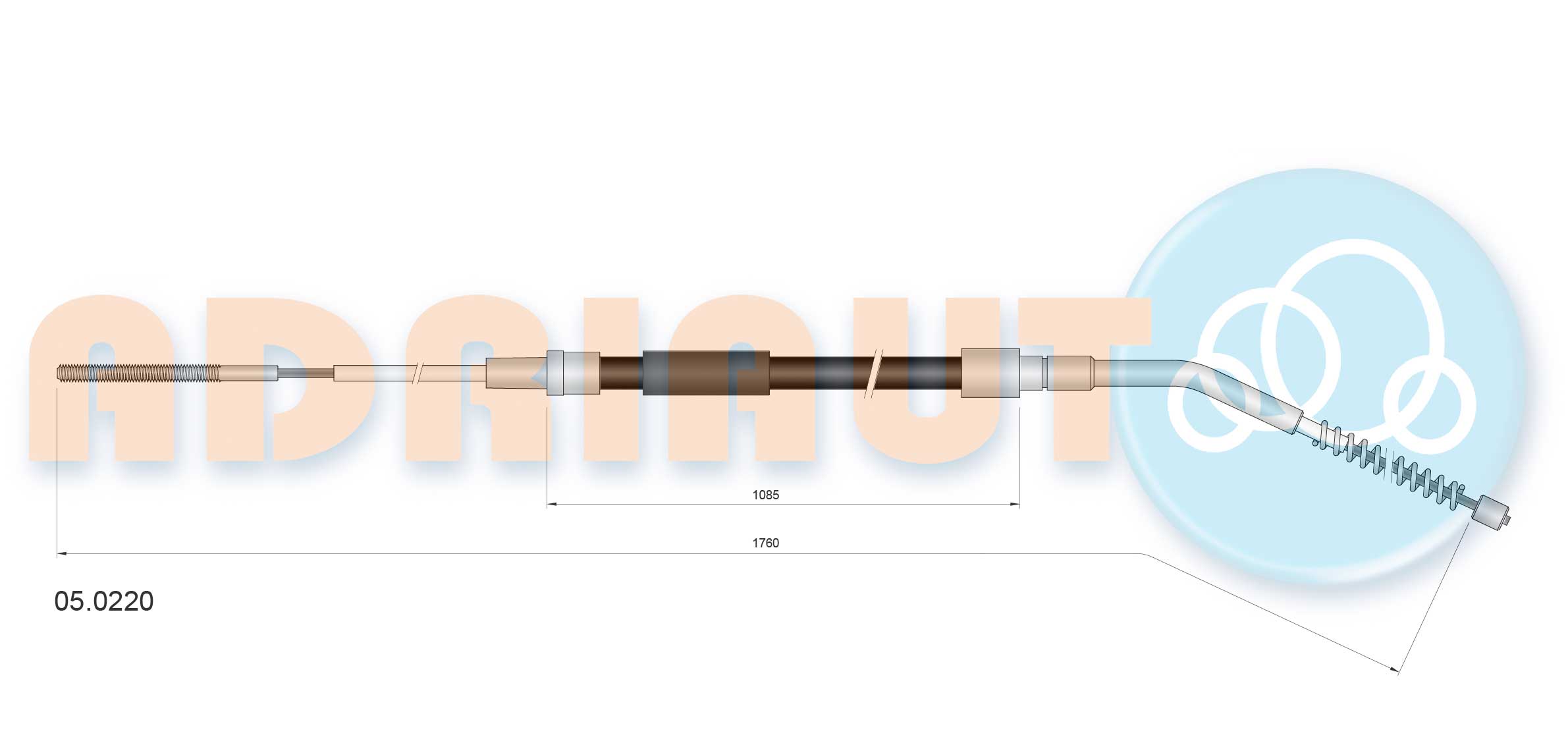 Cable Pull, parking brake (Back, left, Back, right)  Art. 050220