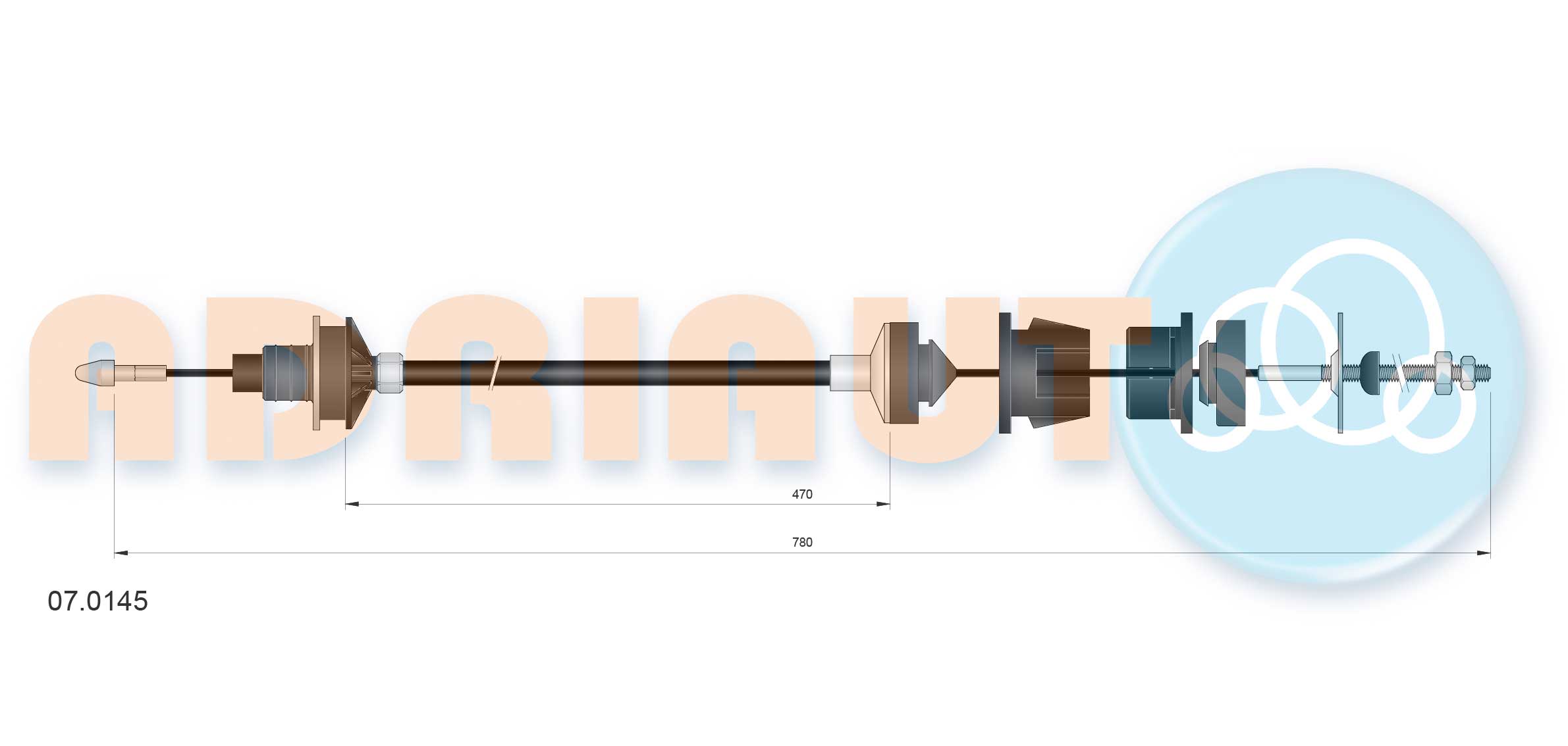 Cable Pull, clutch control  Art. 070145