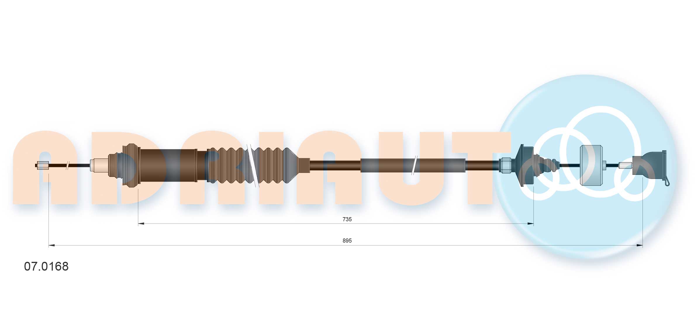 Cable Pull, clutch control  Art. 070168