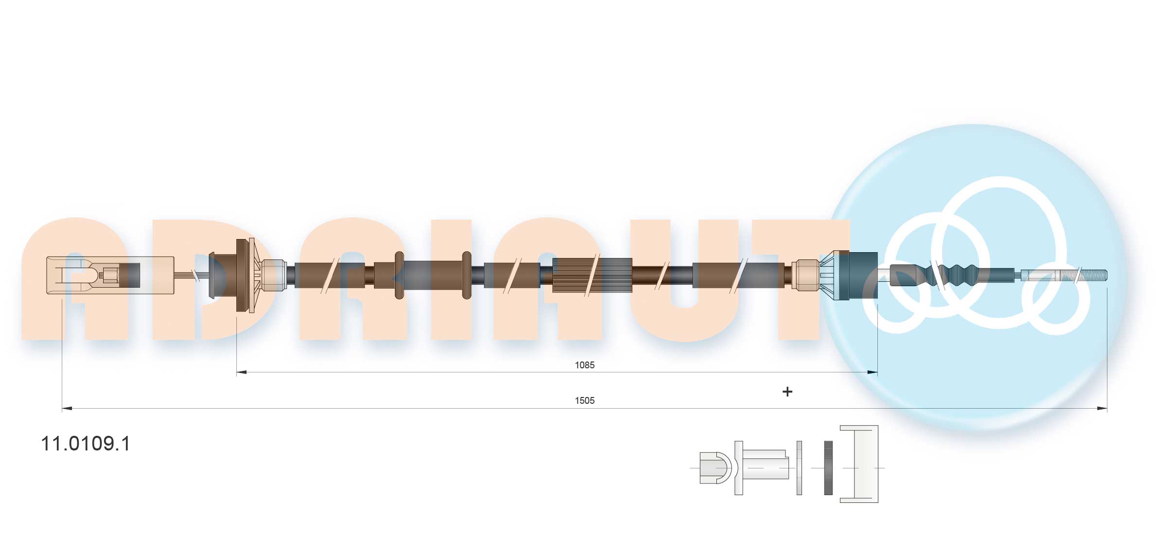 Cable Pull, clutch control  Art. 1101091