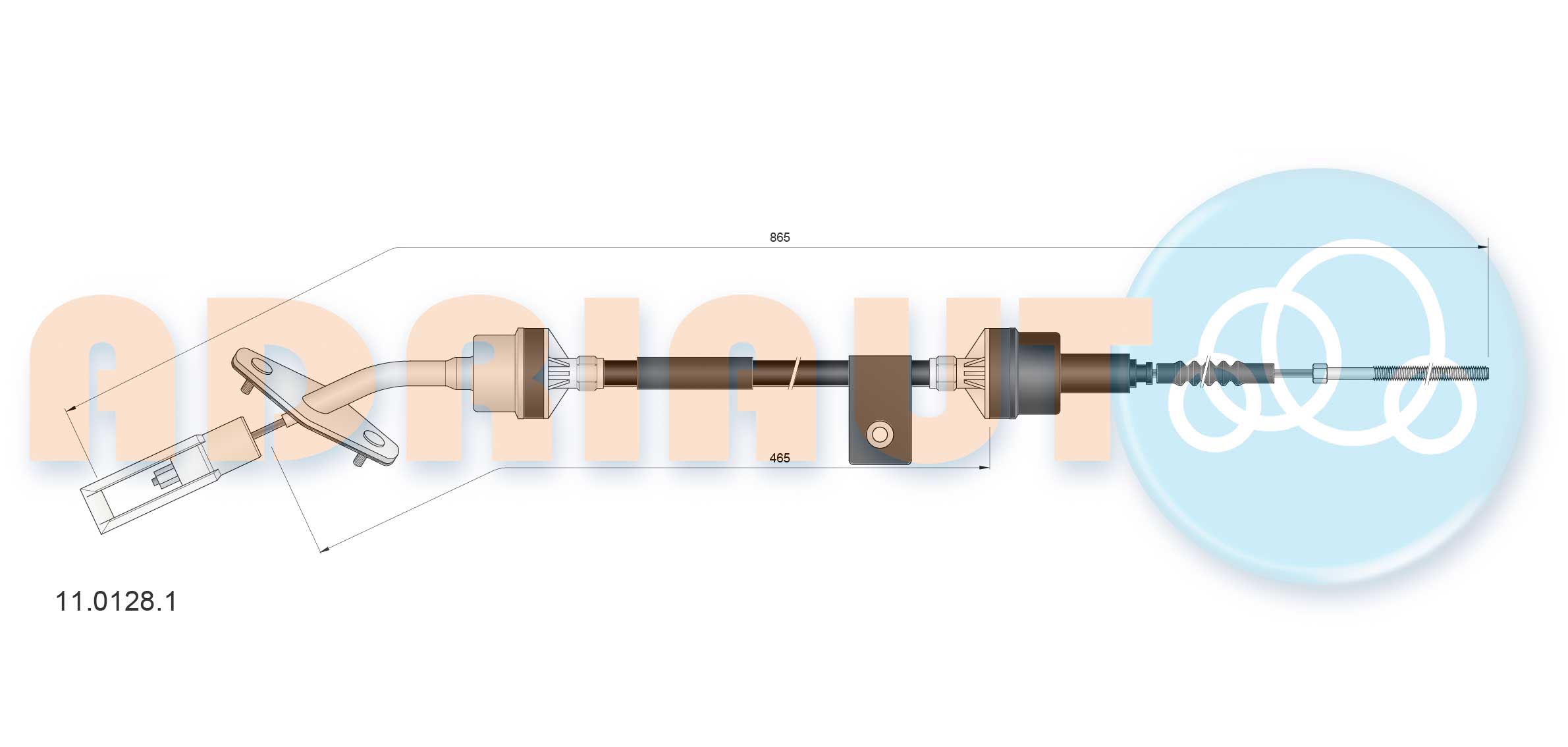 Cable Pull, clutch control (866)  Art. 1101281