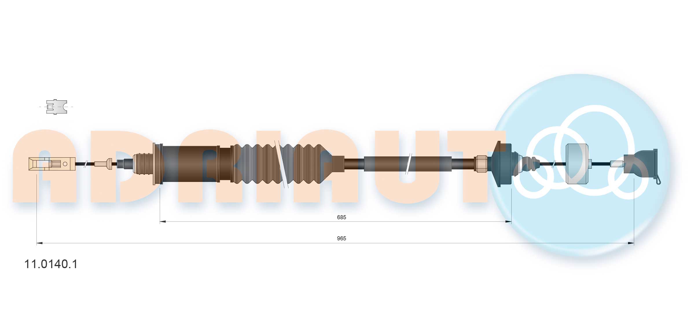 Cable Pull, clutch control  Art. 1101401