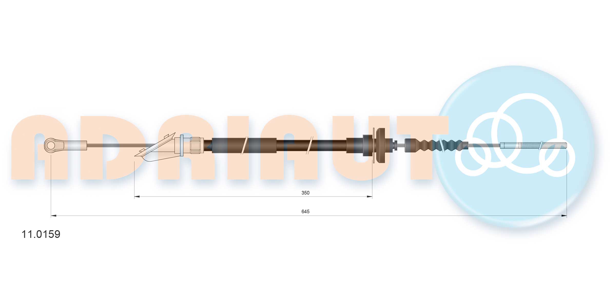 Cable Pull, clutch control  Art. 110159