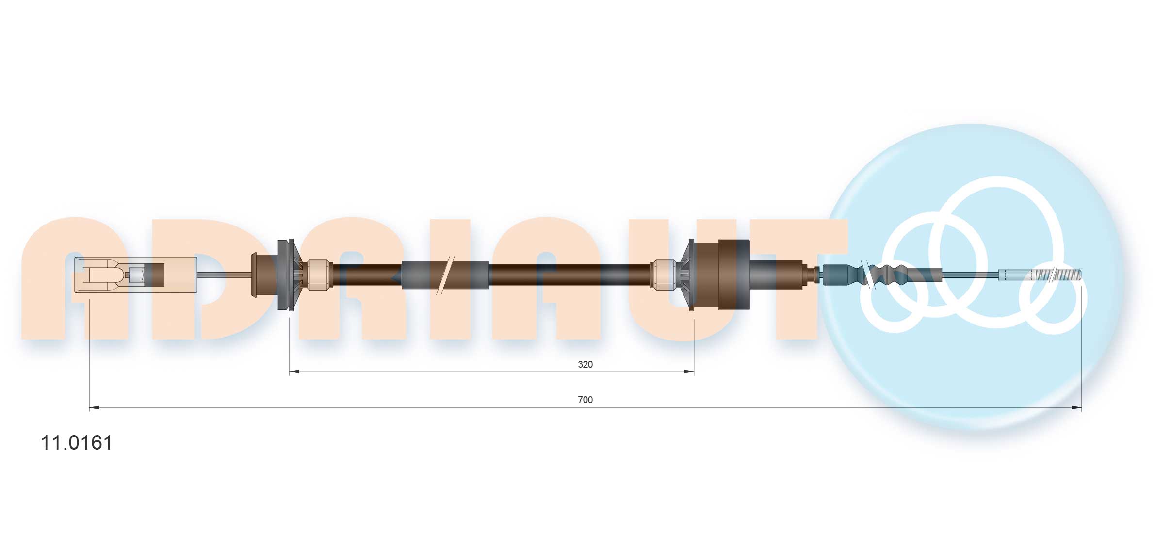 Cable Pull, clutch control  Art. 110161