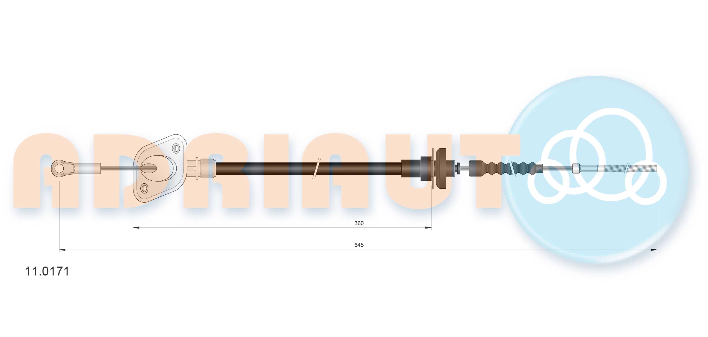 Cable Pull, clutch control  Art. 110171