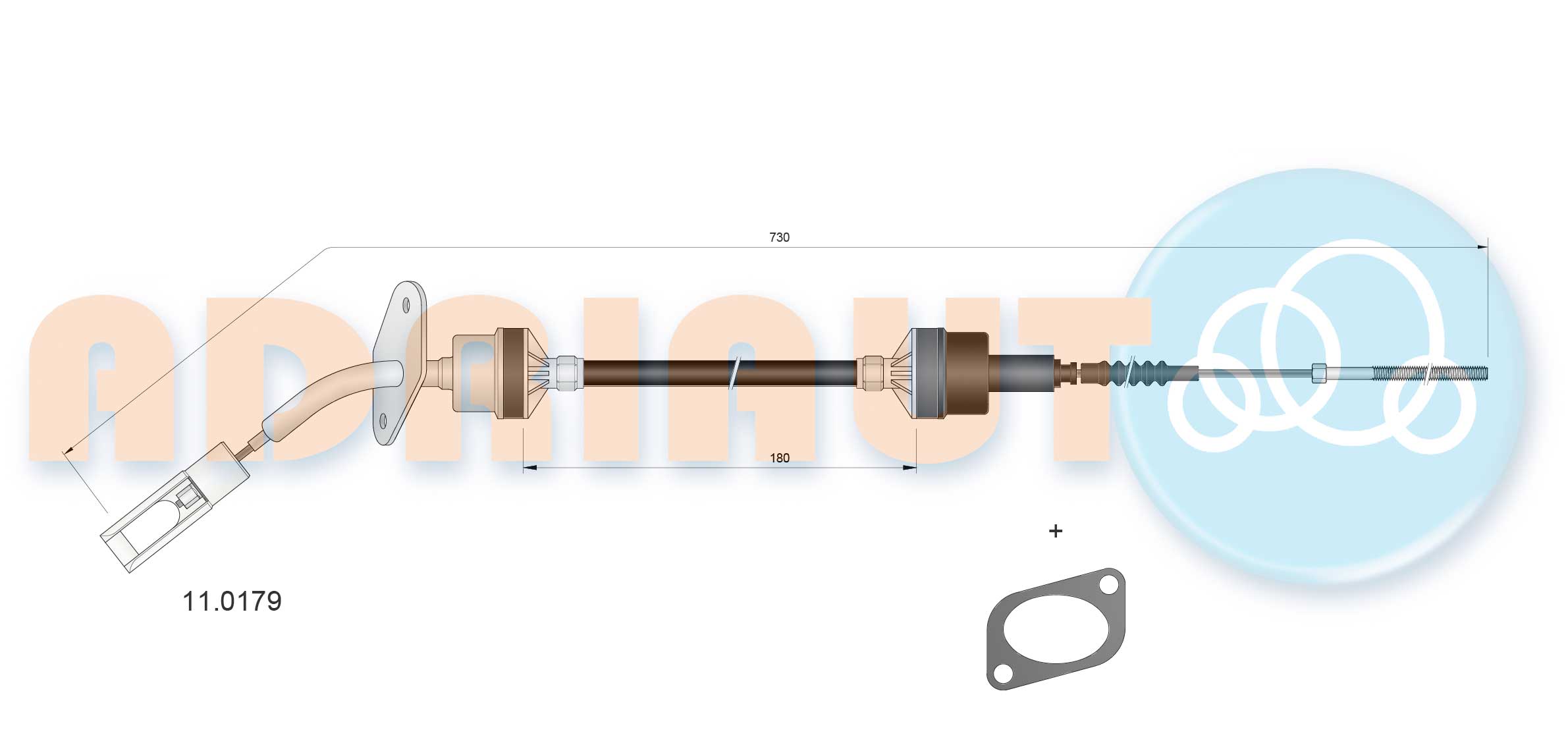 Cable Pull, clutch control  Art. 110179