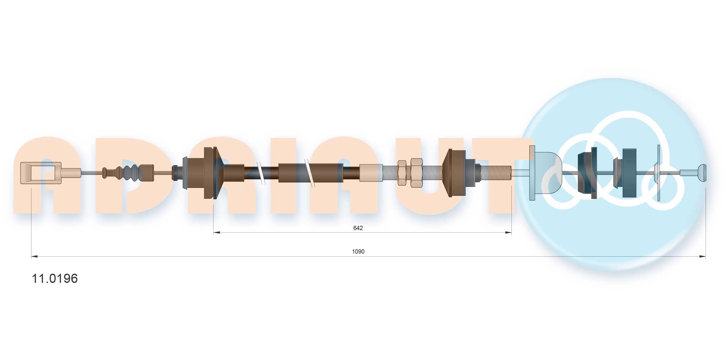 Cable Pull, clutch control  Art. 110196