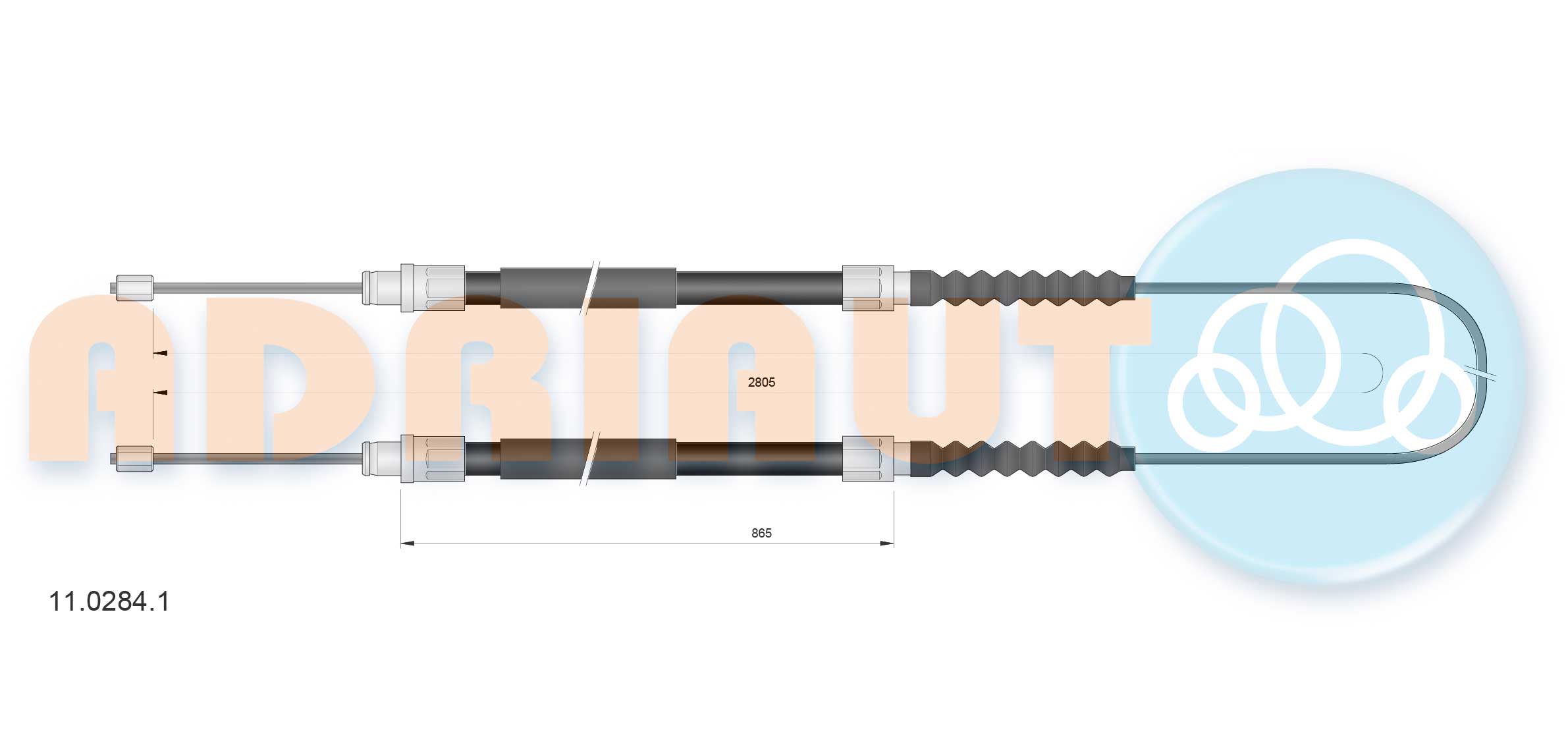 Cable Pull, parking brake (Double cloth)  Art. 1102841