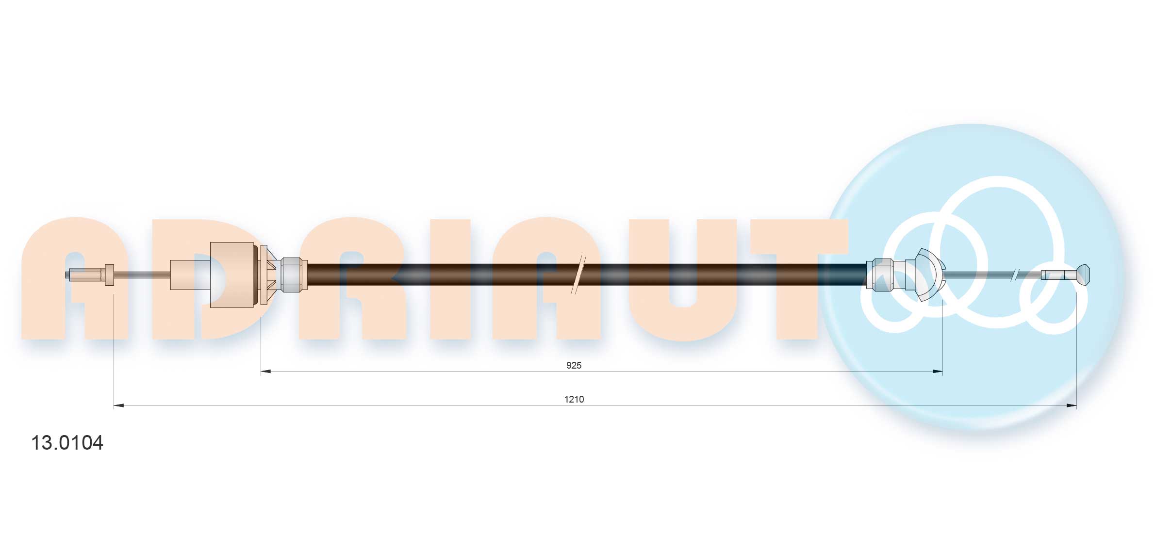 Cable Pull, clutch control  Art. 130104