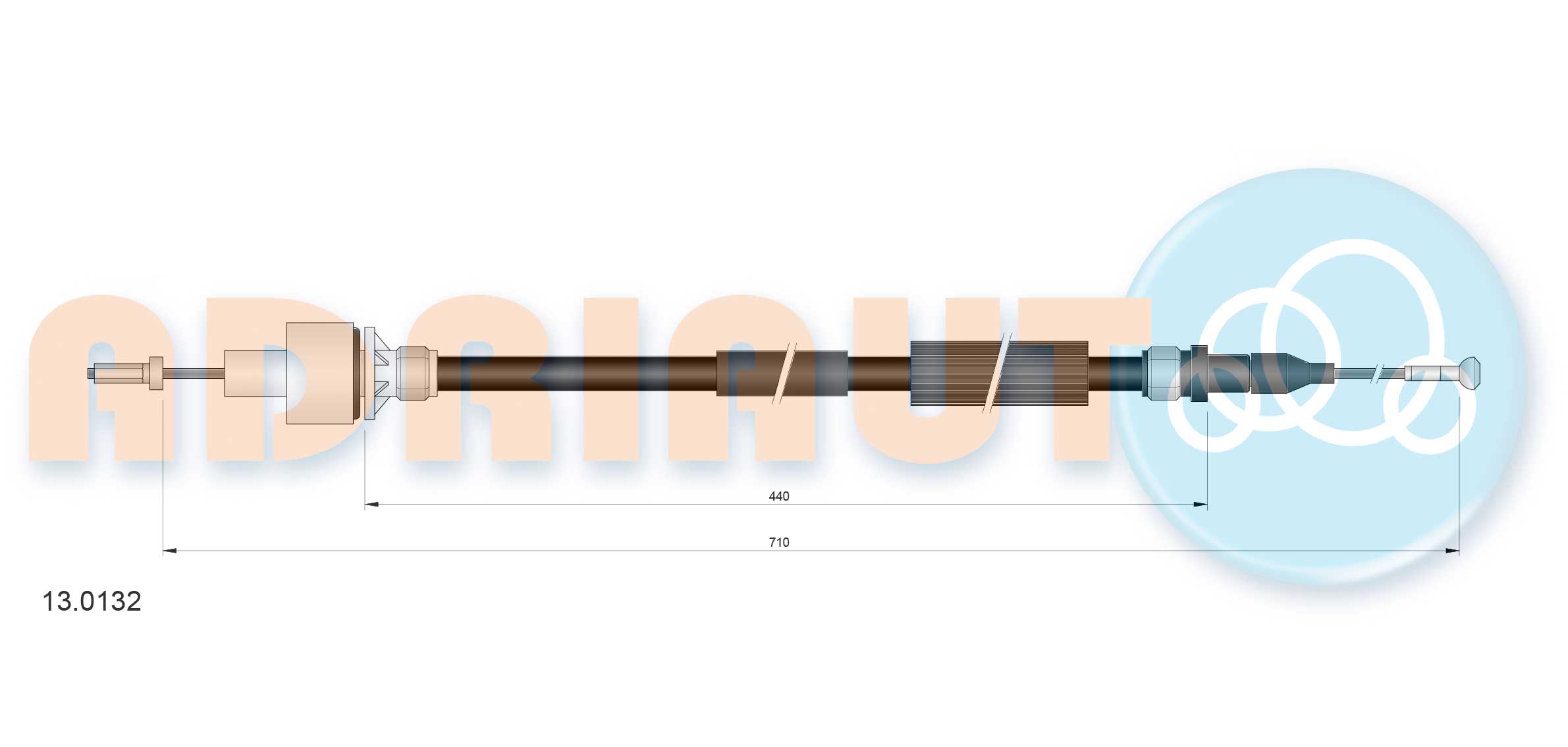 Cable Pull, clutch control  Art. 130132