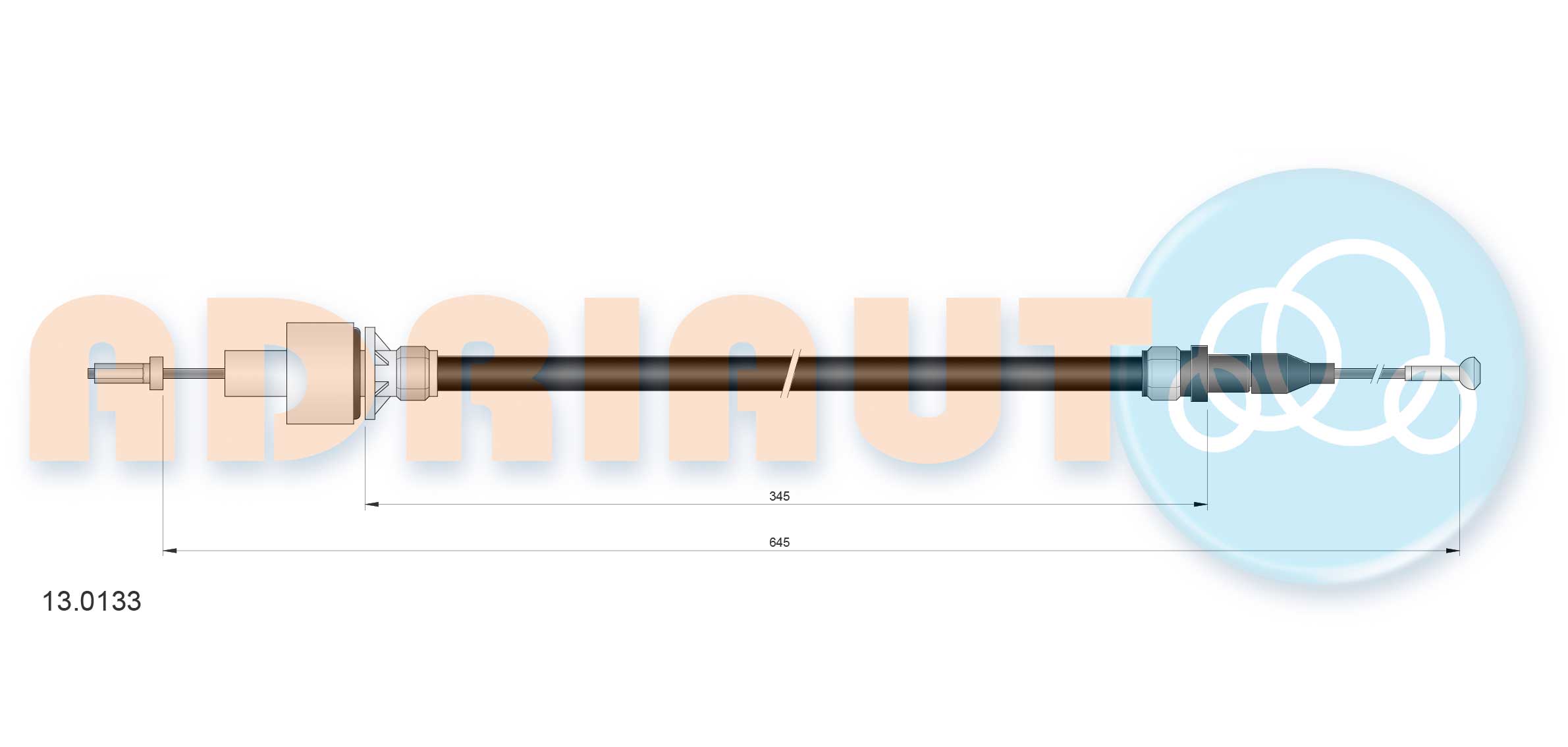 Cable Pull, clutch control  Art. 130133