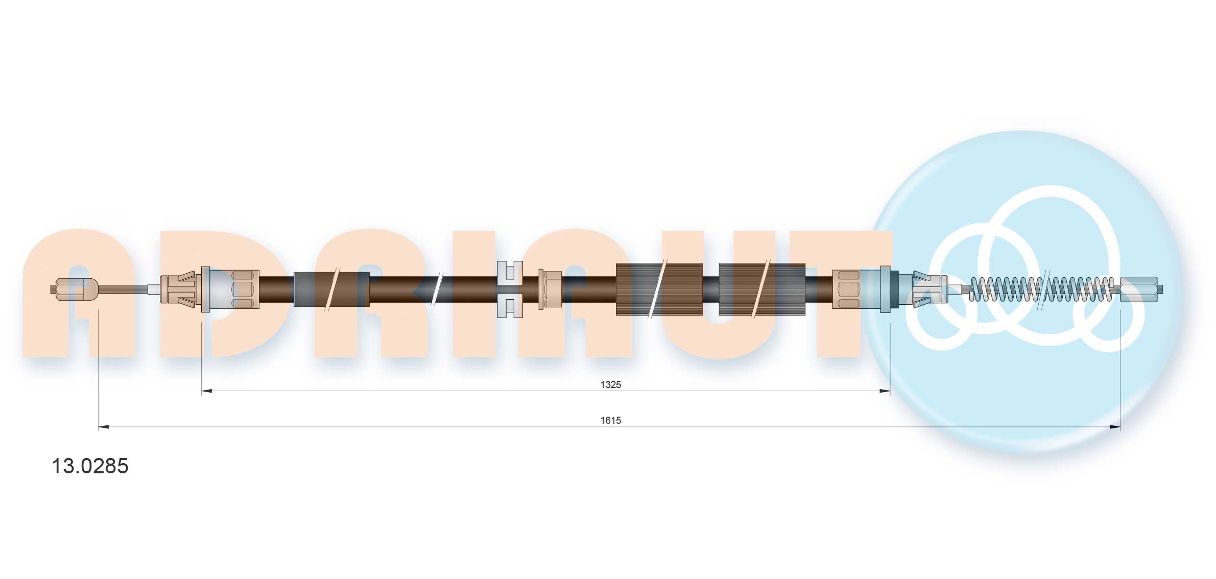 Cable Pull, parking brake (Back, left, Back, right)  Art. 130285