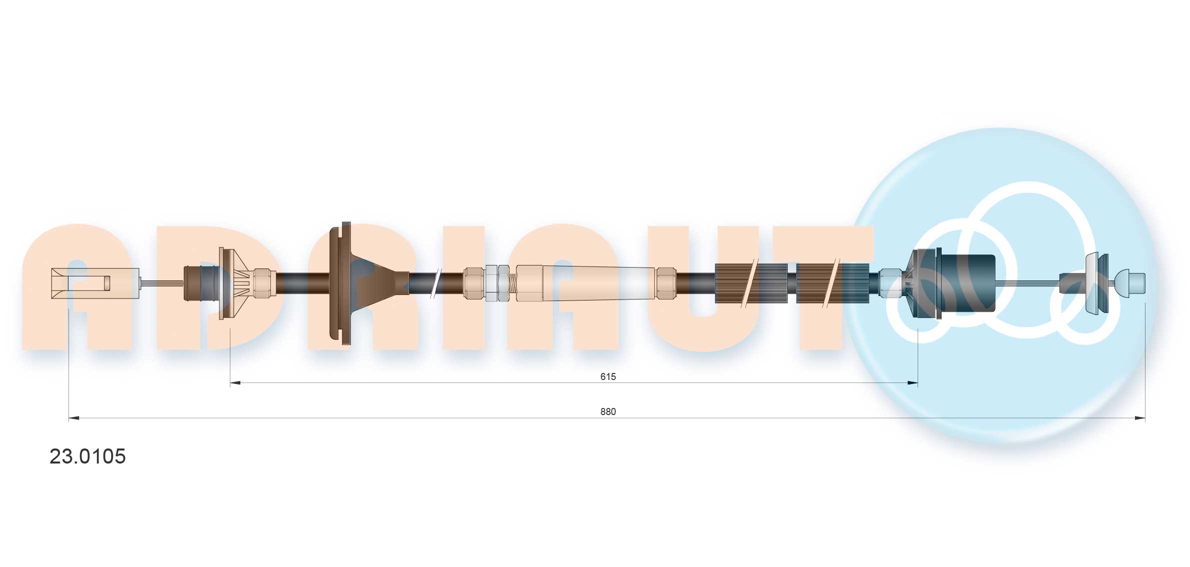 Cable Pull, clutch control  Art. 230105