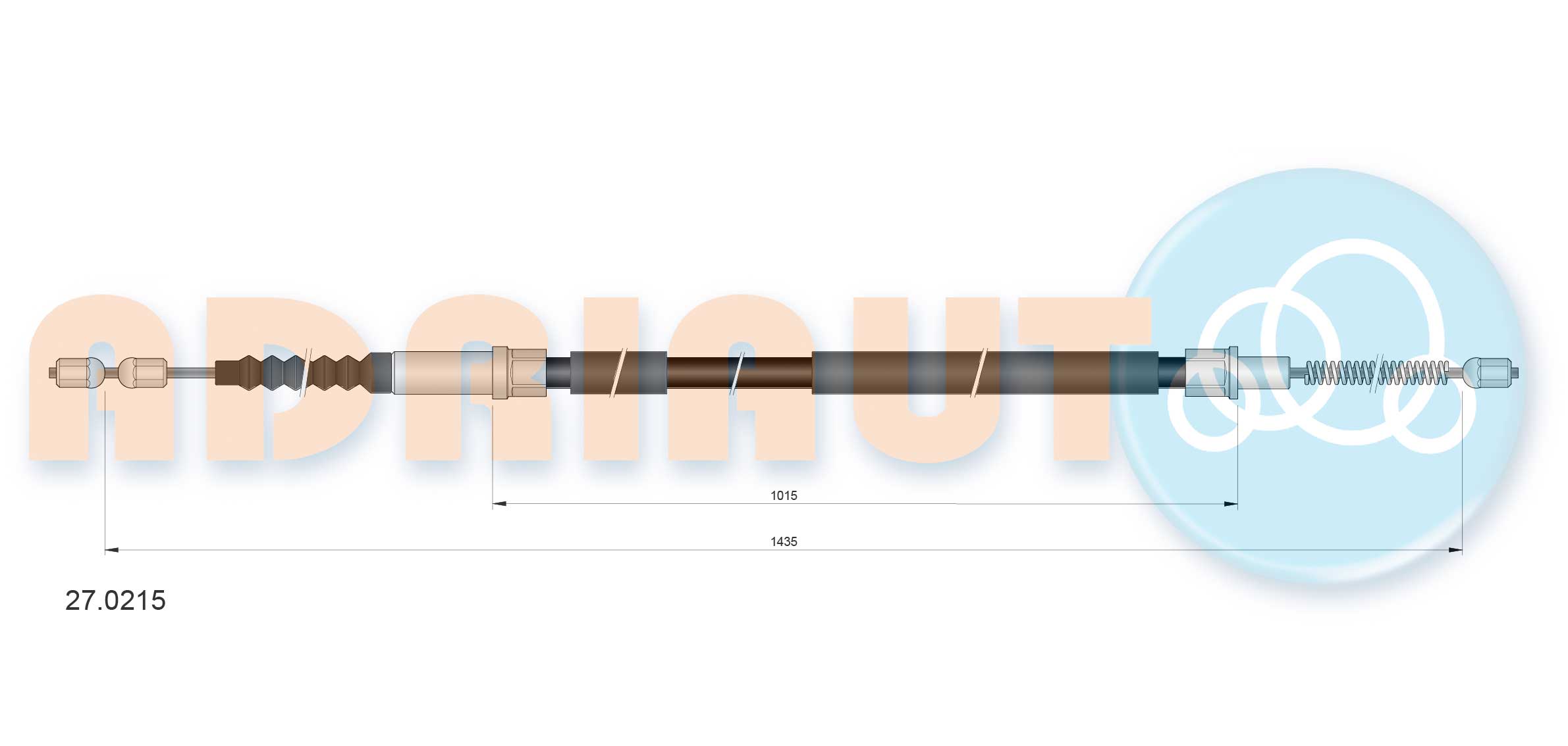 Cable Pull, parking brake (Back, left, Back, right)  Art. 270215