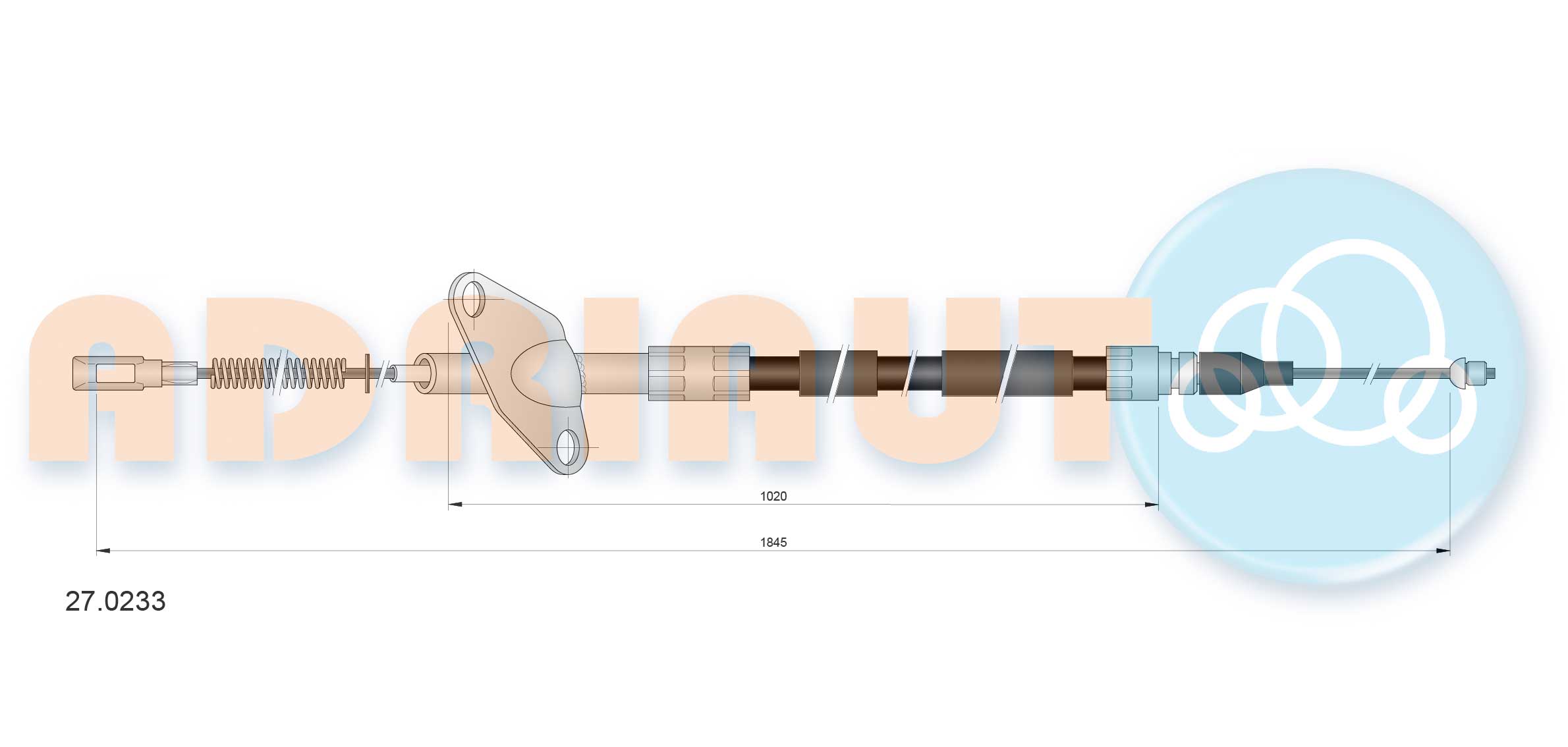 Cable Pull, parking brake (Back, right)  Art. 270233