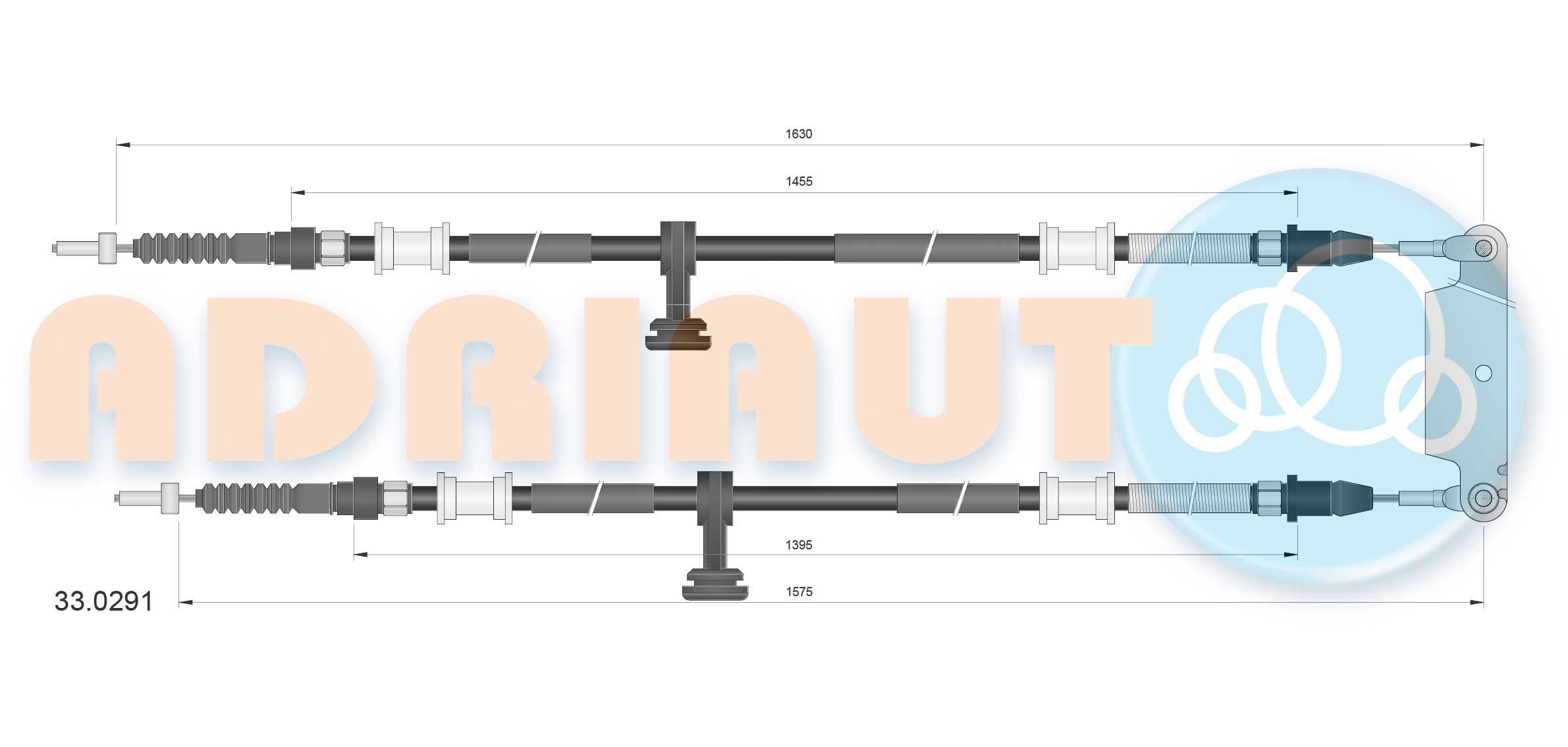 Cable Pull, parking brake (Double cloth)  Art. 330291