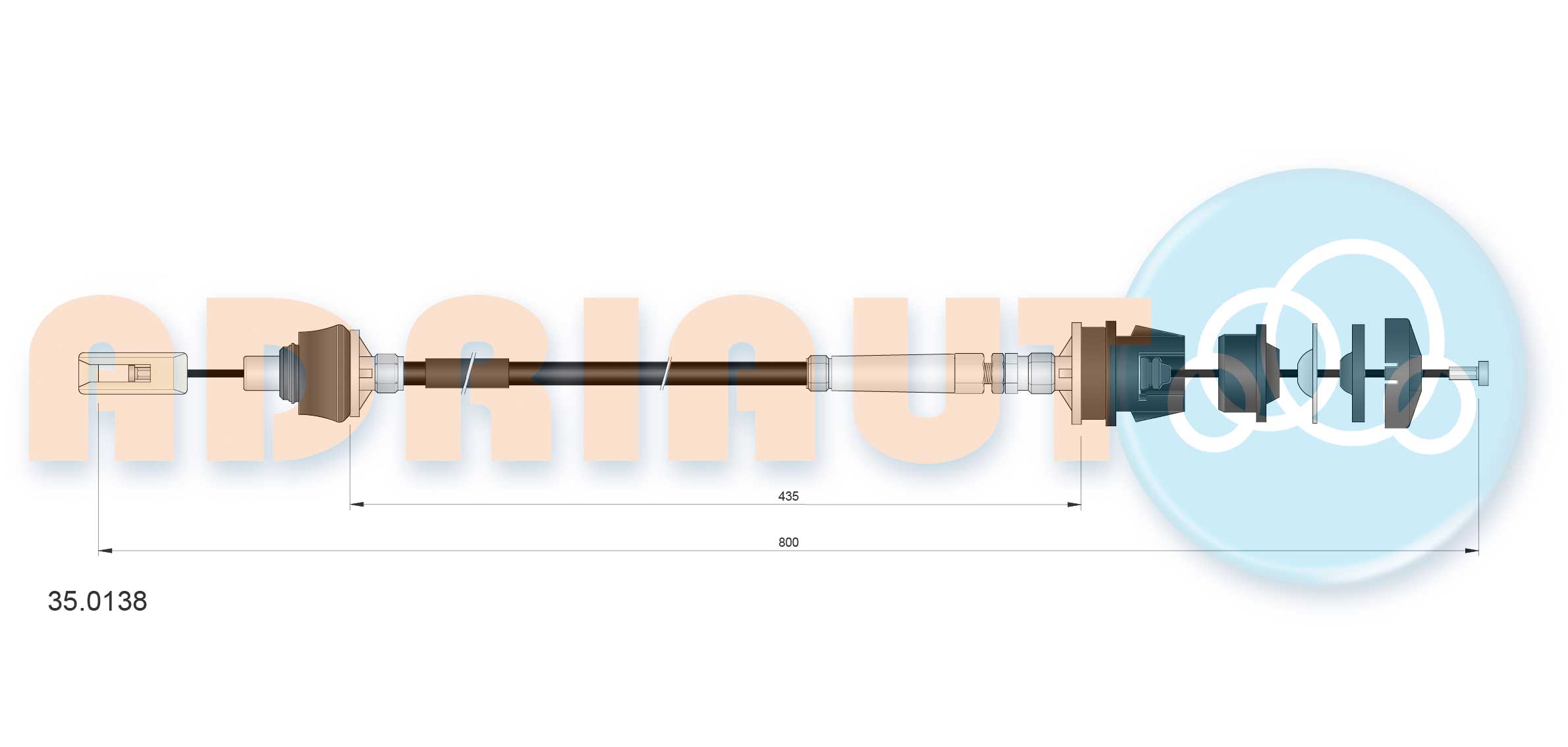 Cable Pull, clutch control  Art. 350138