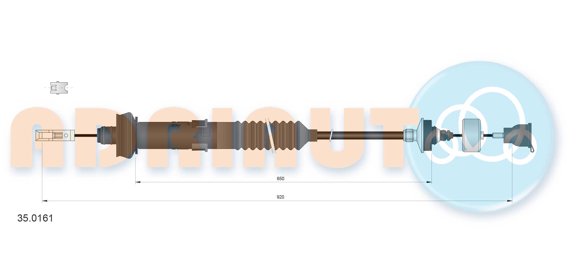 Cable Pull, clutch control  Art. 350161