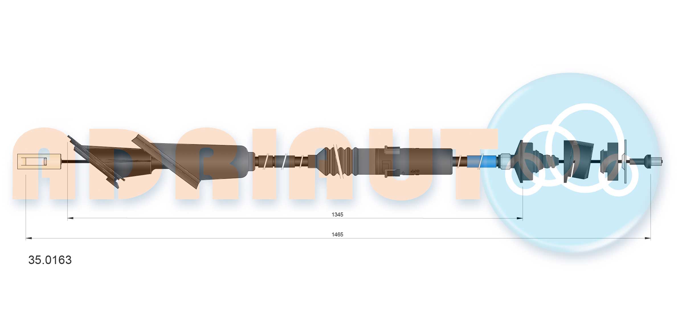 Cable Pull, clutch control  Art. 350163