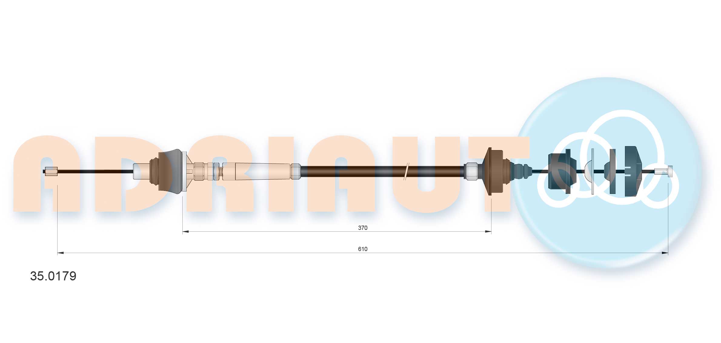 Cable Pull, clutch control  Art. 350179