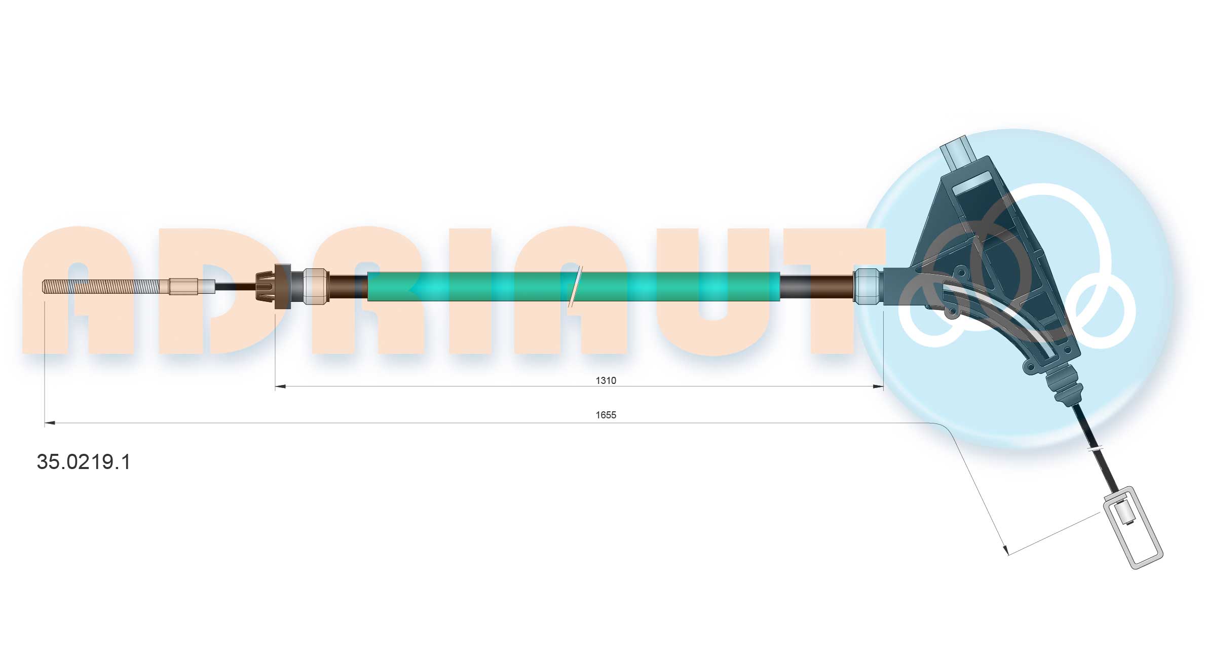 Cable Pull, parking brake  Art. 3502191