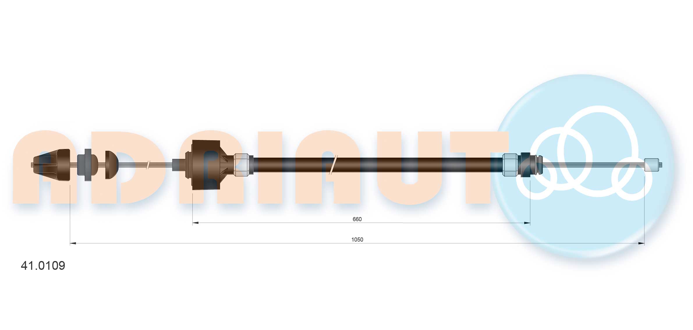 Cable Pull, clutch control  Art. 410109