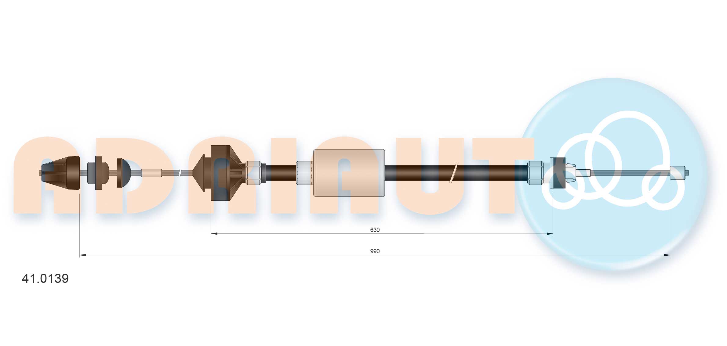 Cable Pull, clutch control  Art. 410139