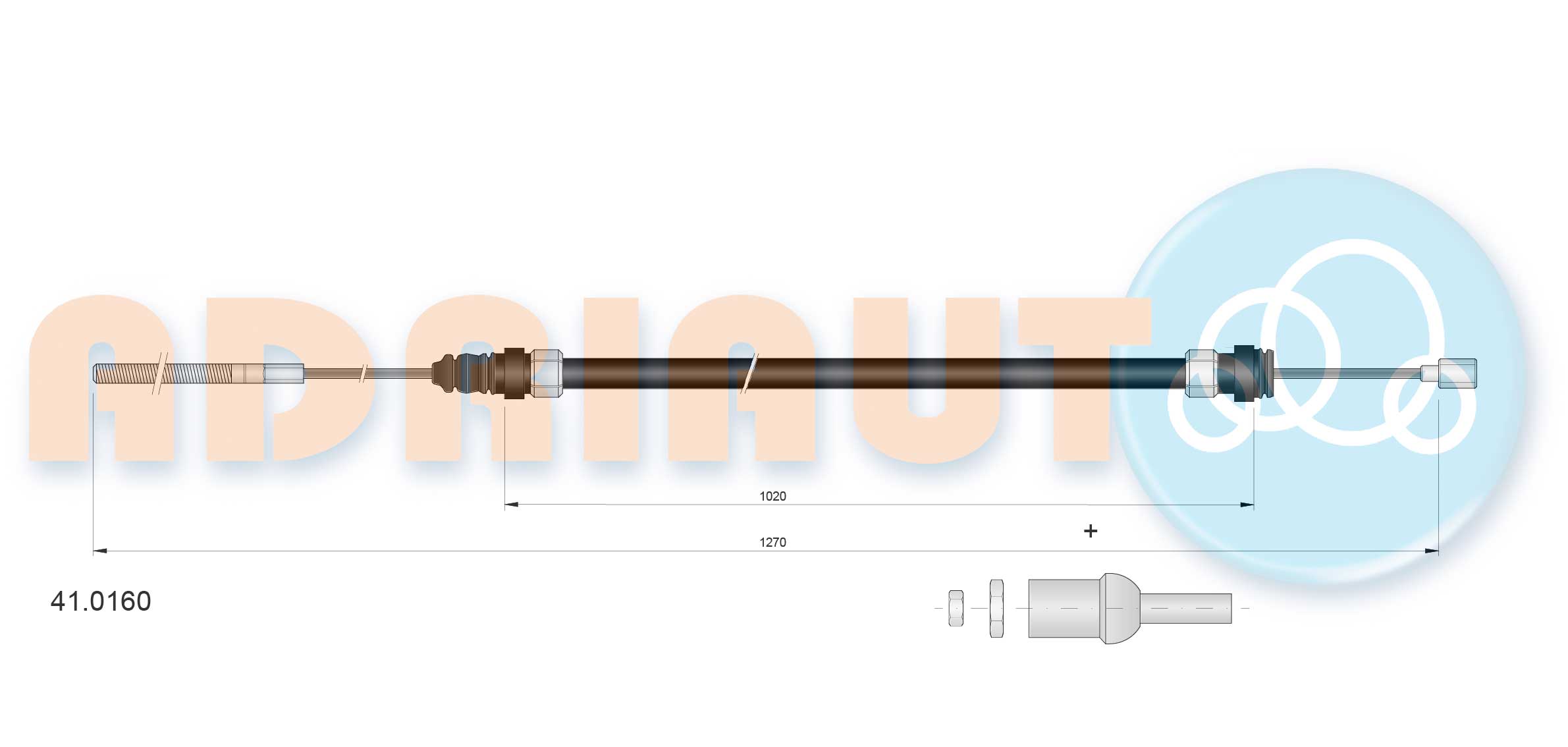 Cable Pull, clutch control  Art. 410160