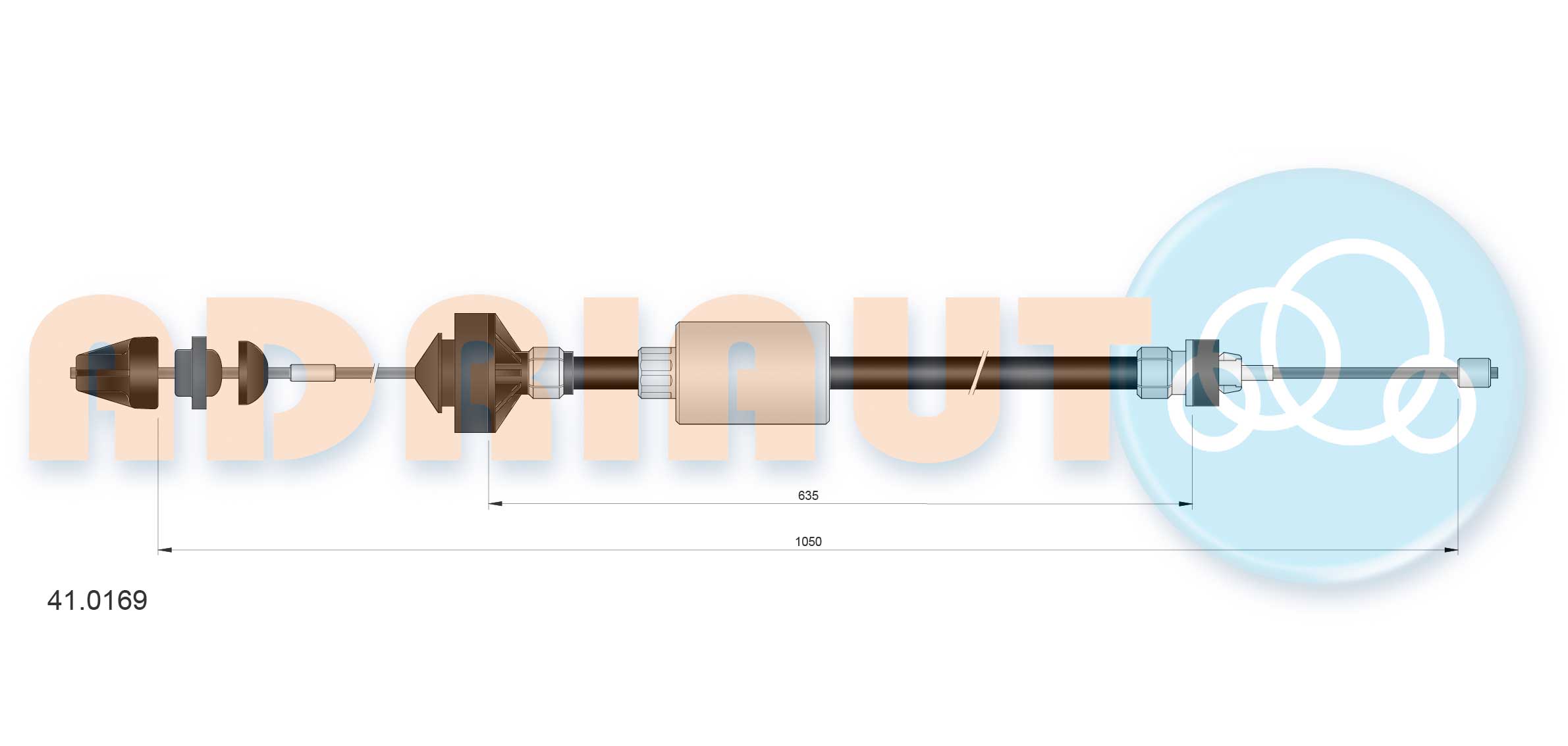 Cable Pull, clutch control  Art. 410169