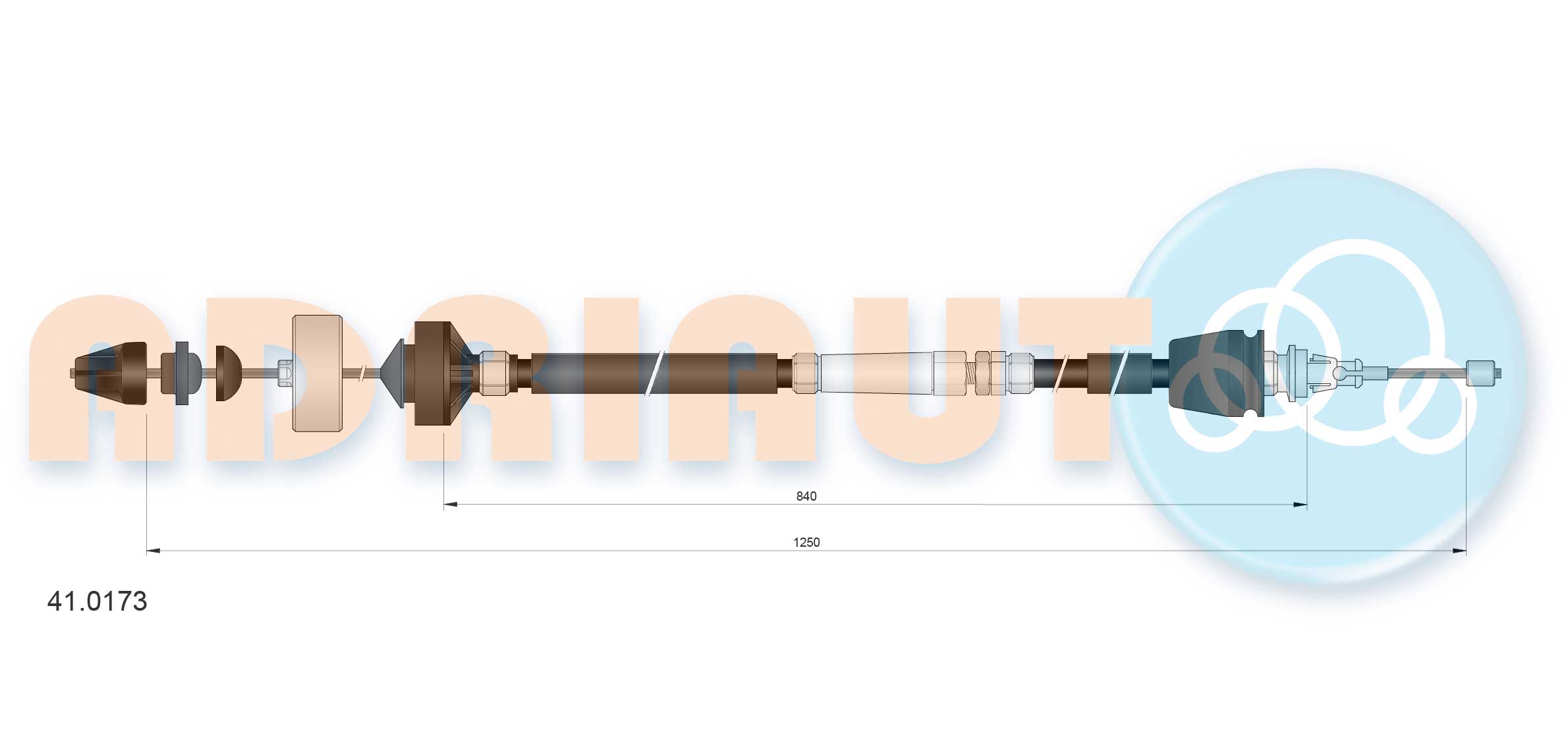 Cable Pull, clutch control  Art. 410173