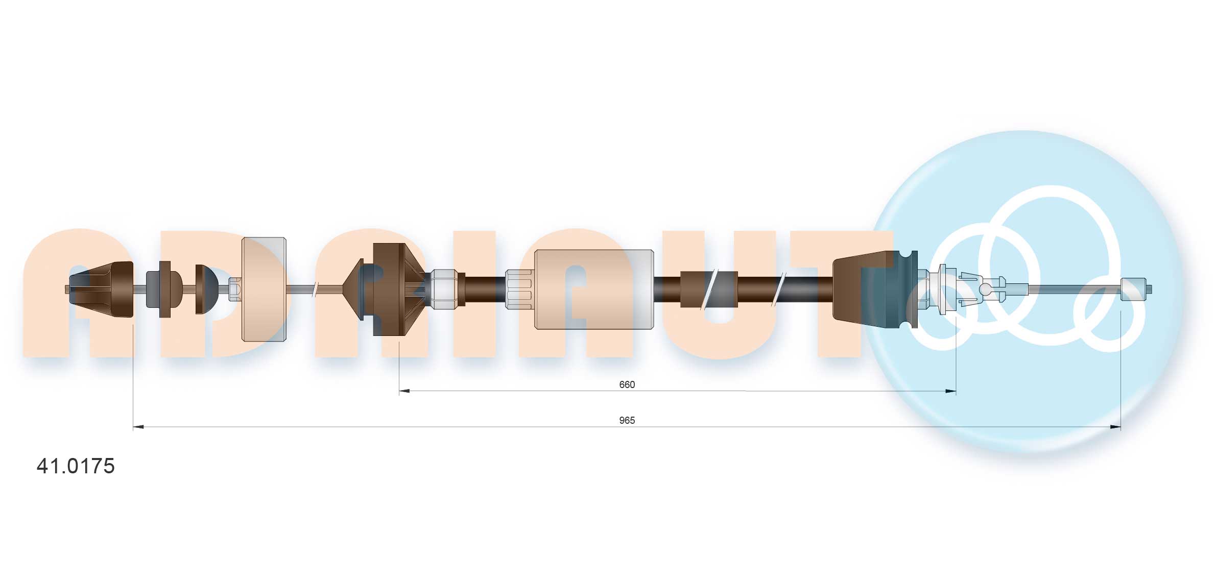 Cable Pull, clutch control  Art. 410175