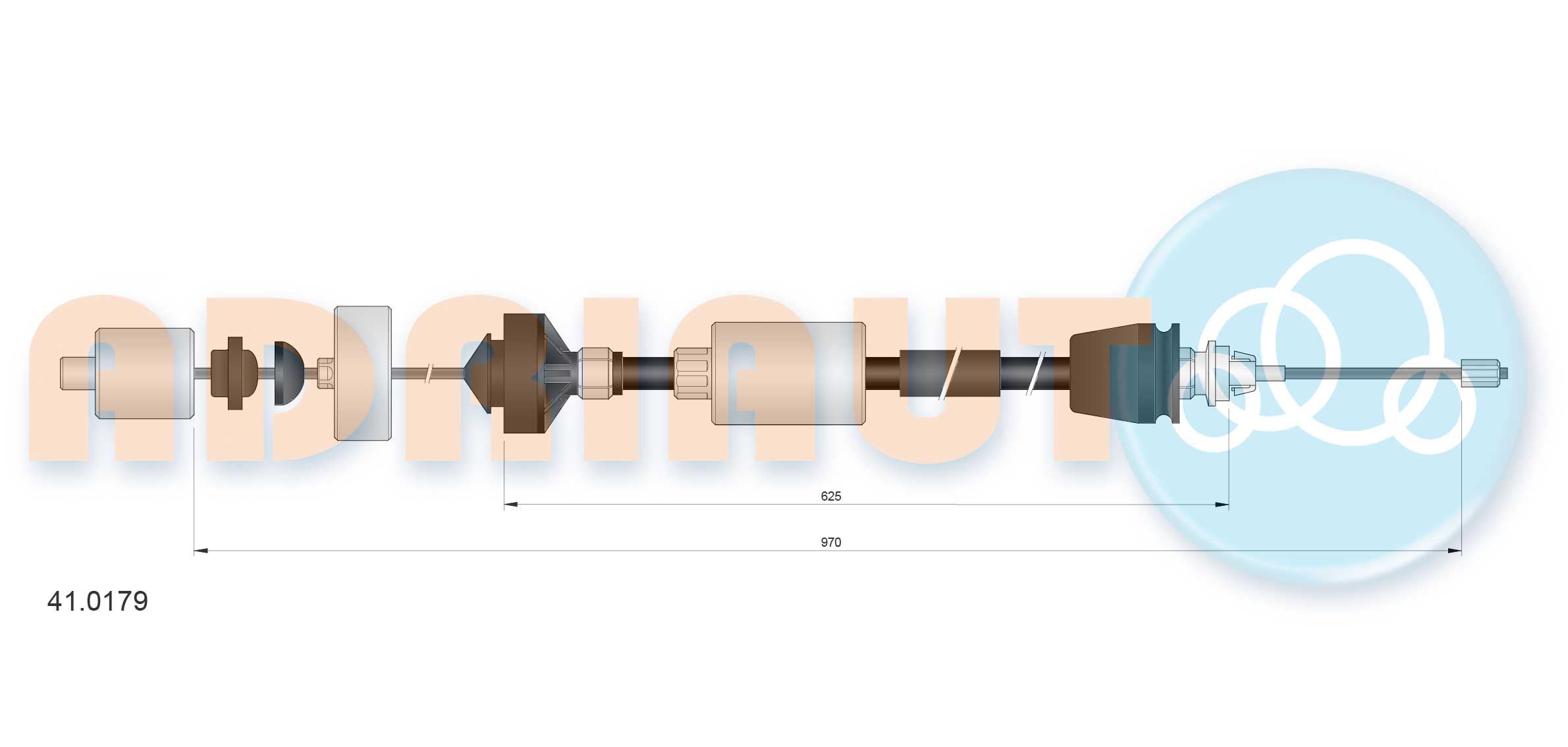 Cable Pull, clutch control  Art. 410179