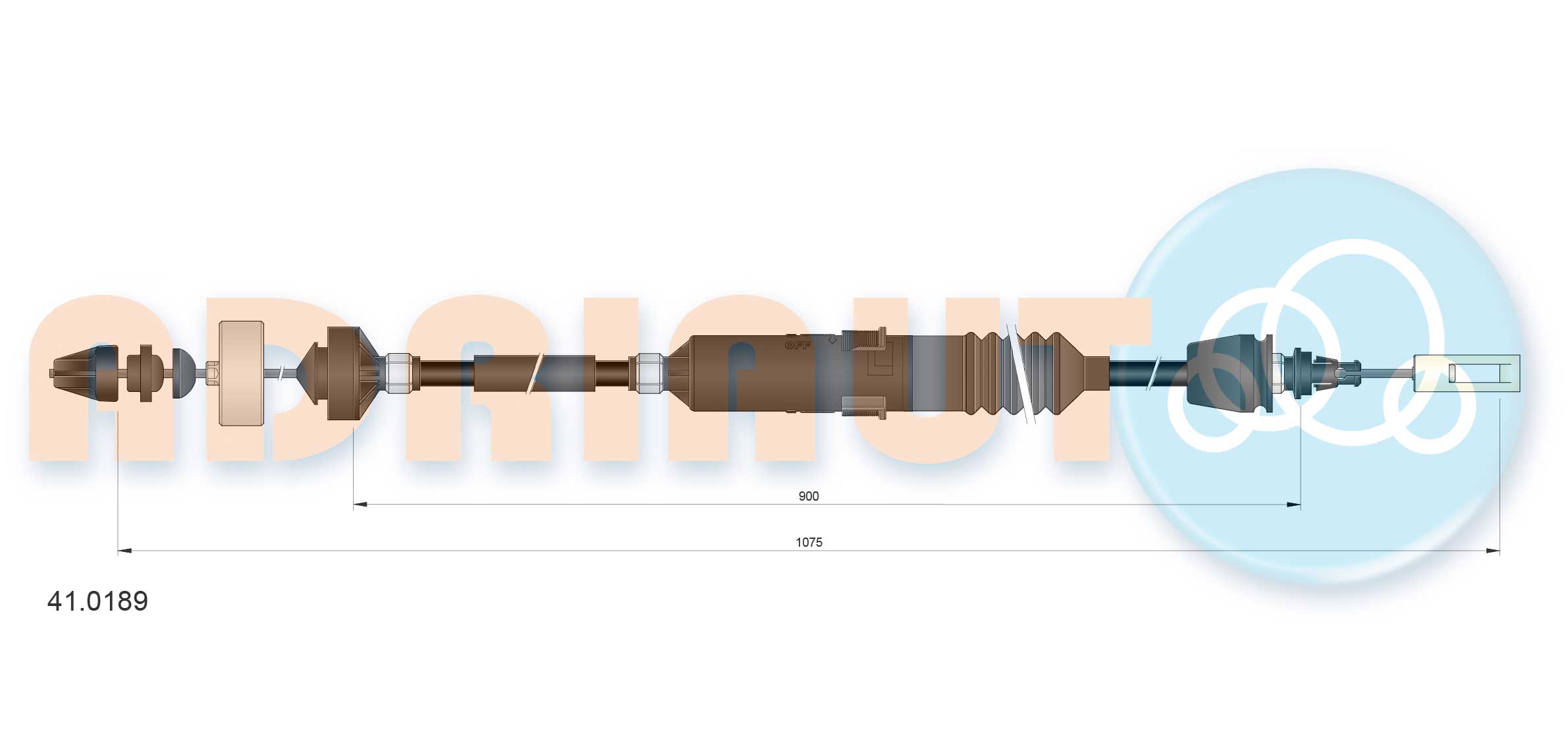 Cable Pull, clutch control (Rear axle)  Art. 410189